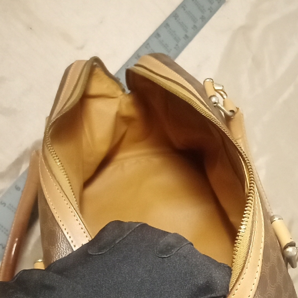 Celine Brown Macadam Leather Bag GUC - Picture 9 of 10